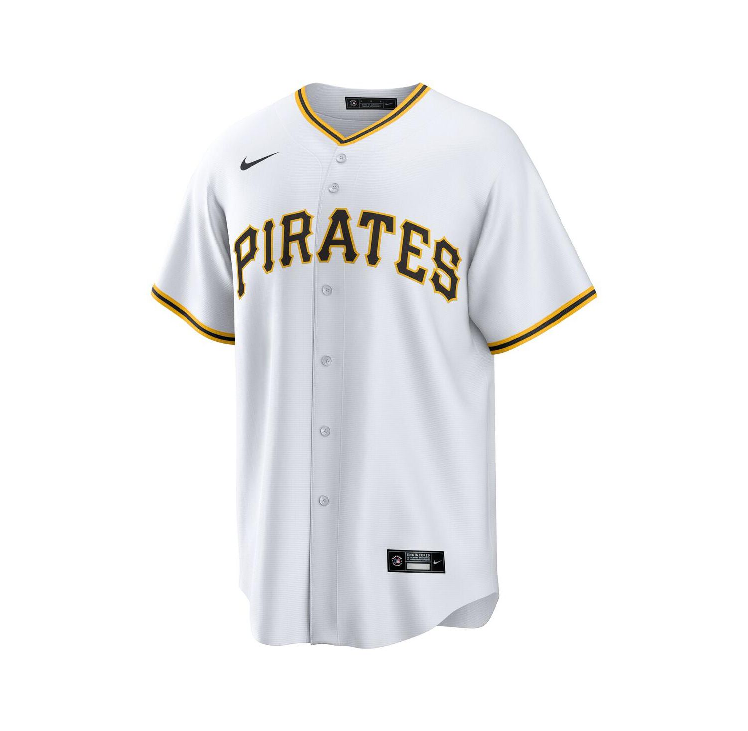 Men's White Pittsburgh Pirates 1 Dad Home Replica Jersey