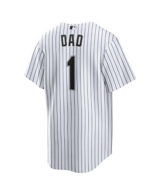 Men's&nbsp;White Chicago White Sox 1 Dad Home Replica Jersey