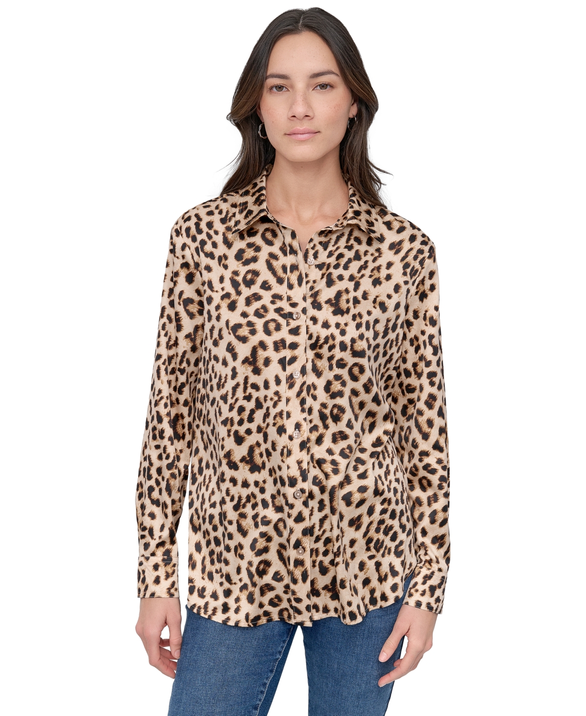Women's Classic-Fit Button-Front Long-Sleeve Blouse - L3Z - LPRD WHSKY