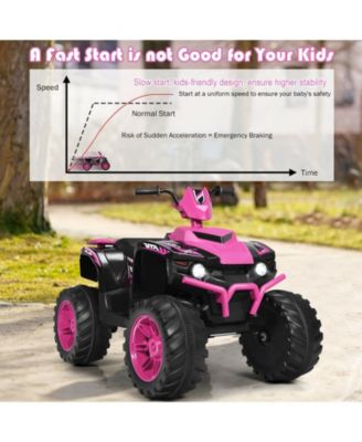 12V Kids Ride on ATV with LED Lights and Treaded Tires and LED lights