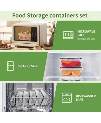32 Pcs (16Pack) BPA-free Food Storage Containers Set with Lids
