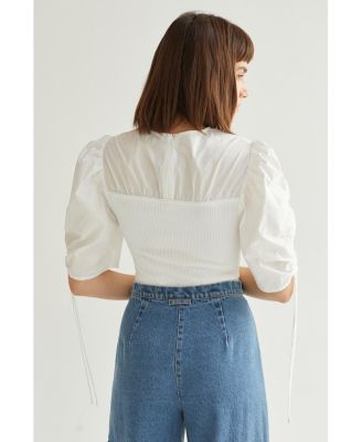 Women's Rubi Mixed Media Top