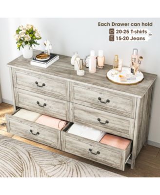 6 Drawer Dresser Chest of Drawers