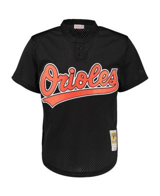 Men's Cal Ripken Jr. Black Baltimore Orioles Cooperstown Mesh Batting Practice Jersey