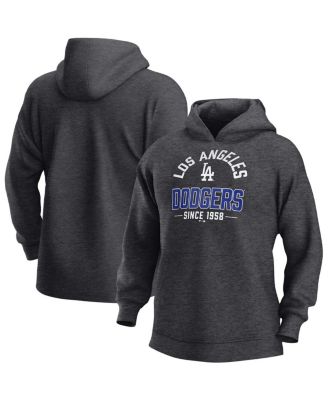 Fanatics - Men's Heather Charcoal Los Angeles Dodgers Fleece Pullover Hoodie