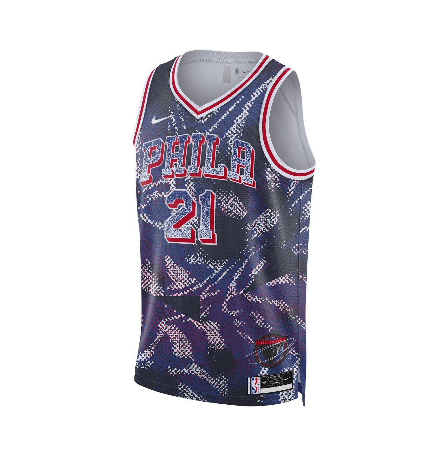 Топ Nike Joel Embiid Navy Philadelphia 76ers 2025 Select Series Swingman Player Jersey — фото 2