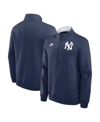 Nike - Men's Navy New York Yankees Cooperstown Collection Fleece Half-Zip Pullover Sweatshirt