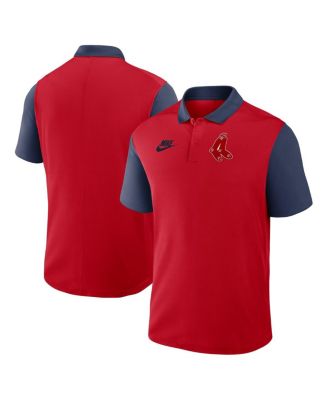 Nike - Men's Red/Navy Boston Red Sox Cooperstown Collection Color-Block Victory Performance Polo Shirt