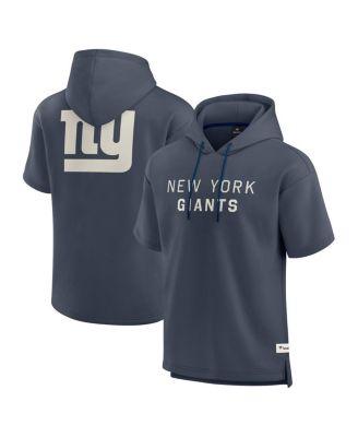 Fanatics - Men's Navy New York Giants Elements Future Ground Lettering Short Sleeve Pullover Hoodie