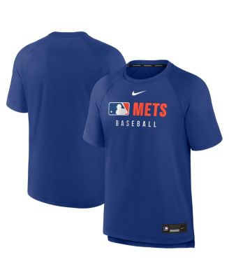 Nike - Men's Royal New York Mets Authentic Collection Pregame Raglan Performance T-Shirt