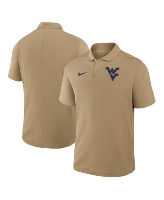 Nike - Men's Tan West Virginia Mountaineers Primetime Victory Primary Logo Performance Polo Shirt