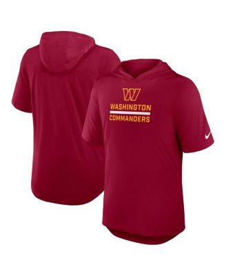 Nike - Men's Burgundy Washington Commanders Lockup Tri-Blend Hoodie T-Shirt