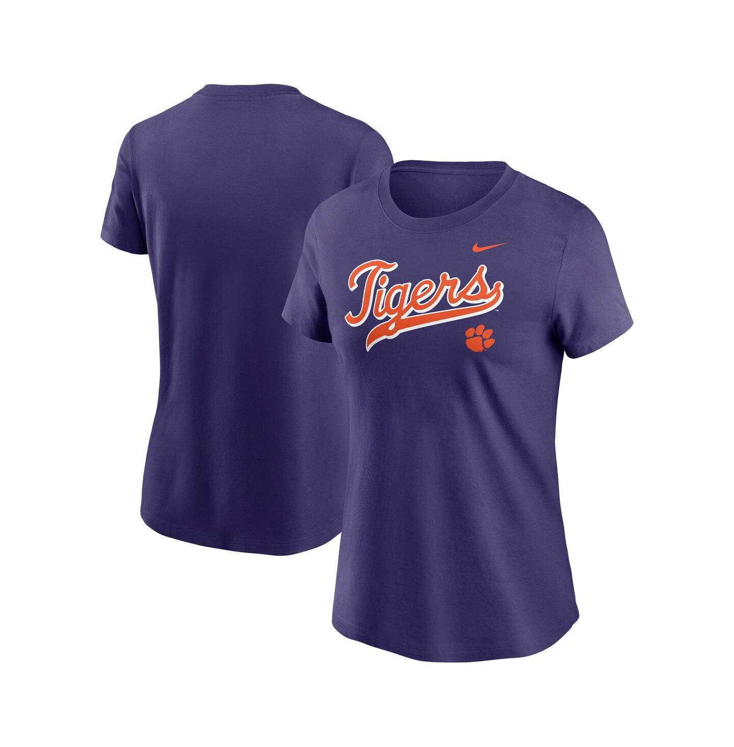 Женская футболка Nike Purple Clemson Tigers Local Script — фото 1