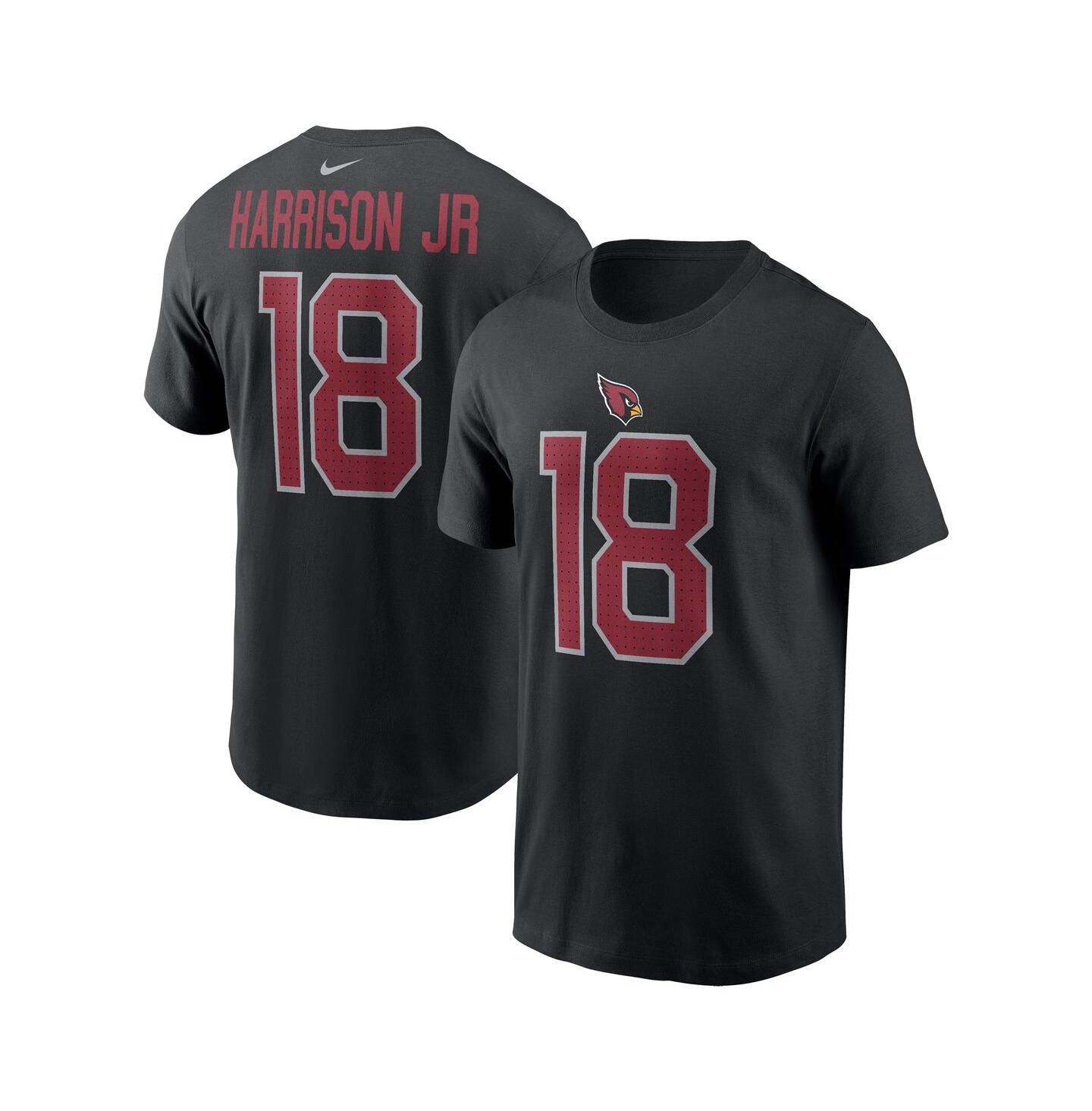 Мужская футболка Nike Marvin Harrison Jr. Black Arizona Cardinals Player Name & Number — фото 1