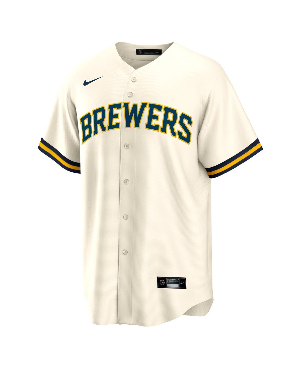 Nike Men's White Milwaukee Brewers 1 Groom Home Replica Jersey