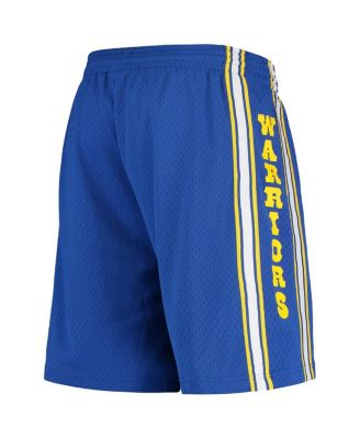 Men's Royal Golden State Warriors Hardwood Classics Primary Logo Swingman Shorts