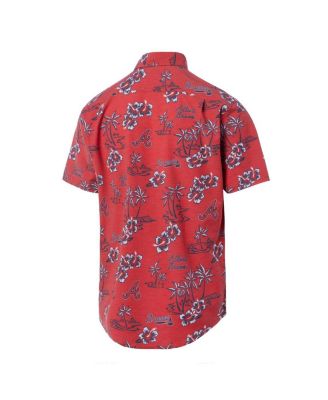 Men's Red Atlanta Braves Kekai Button-Down Shirt