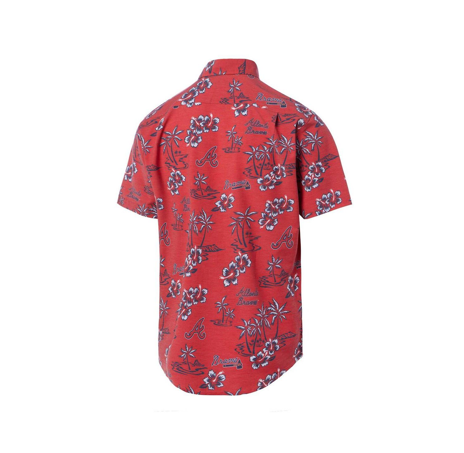 Men's Red Atlanta Braves Kekai Button-Down Shirt