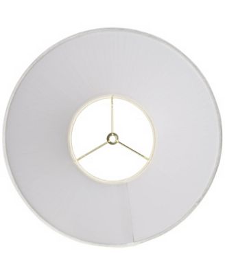 Ivory Mushroom Pleated Medium Lamp Shade 6" Top x 14" Bottom x 7" High x 8" Slant (Spider) Replacement with Harp and Finial