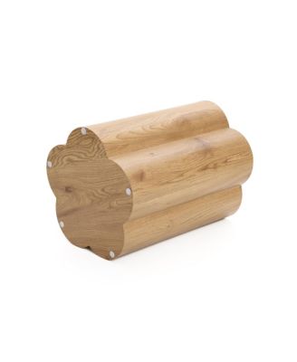 Wood Grain Manufactured Wood 20.5-Inch Tall Round End and Side Table