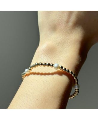 Gold Filled 3mm Bead Multi-Pearl Bracelet