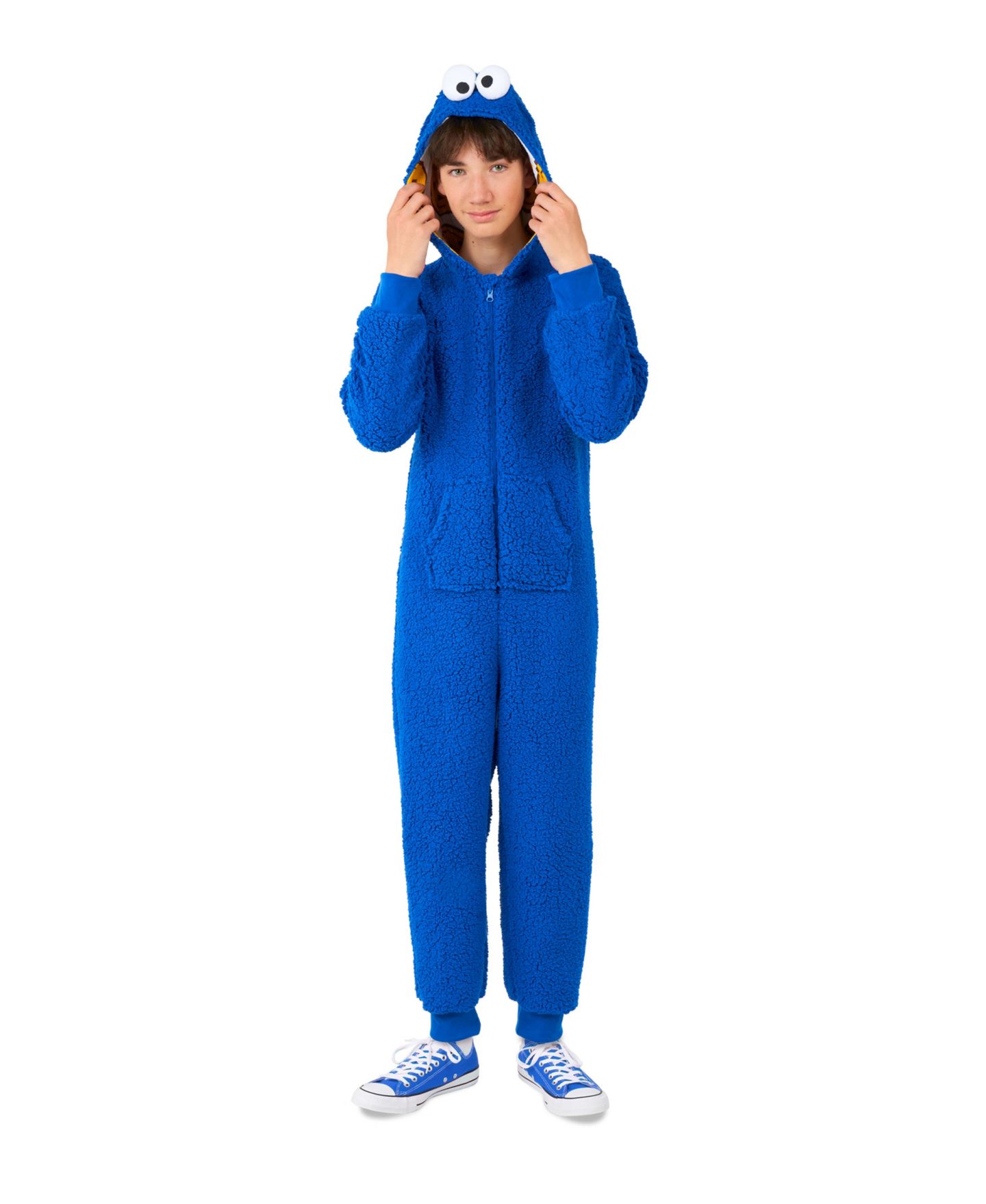 Детский комбинезон OppoSuits Cookie Monster на молнии, для мальчика — фото 2
