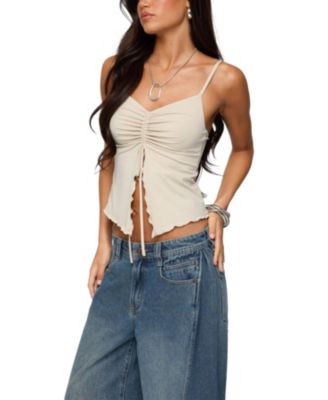 Women's Landon Drawstring Split Front Top