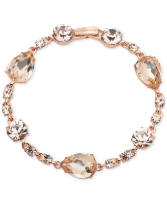 Rose Gold-Tone Mixed-Cut Crystal Flex Bracelet 
