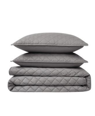 Oversized Cotton Percale 3-Pc. Quilt Set, King