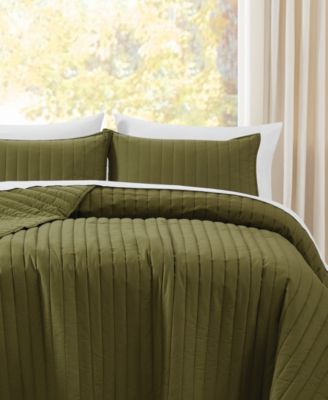 Brooklyn Loom Oversized Cotton Percale 3-Pc. Quilt Set, Full/Queen