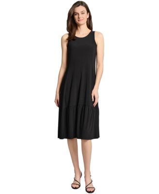 Women's Round-Neck Ruffle-Hem Tank Dress