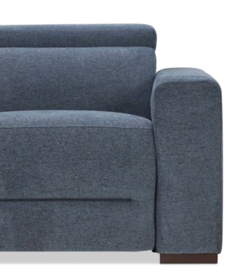 Nevio 5-Pc. Fabric Power Headrest Sectional with 1 Power Motion Chair