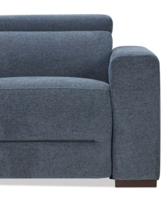 Nevio 5-Pc. Fabric Power Headrest Sectional with 2 Power Motion Chairs