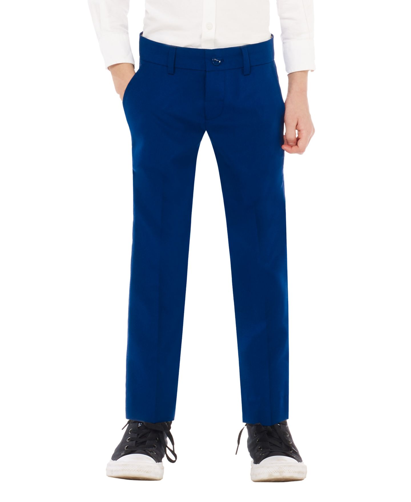 Пиджак OppoSuits Navy Royale Solid Slim Fit Suit Including Blazer, Pants and Clip-On-Tie для мальчиков, цвет: Синий — фото 7