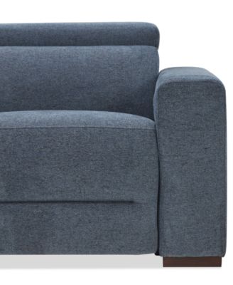Nevio 6-Pc. Fabric Power Headrest Sectional with 3 Power Motion Chairs