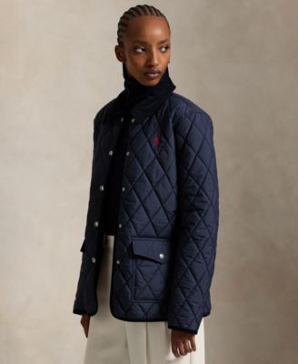 Women's Corduroy-Trim Quilted Barn Jacket