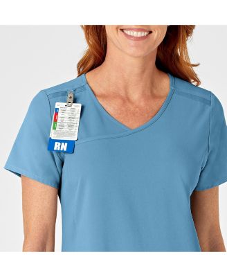 RENEW Women's Mock Wrap Scrub Top