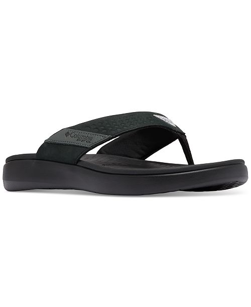 alfani Columbia Men's Boatside™ Leather Lightweight Flip Flop Sandals Men's Shoes