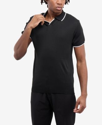 Men's Johnny Collar Short Sleeve Sweater Polo