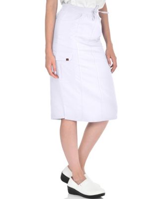 Women's Professional Stretch Five Pocket 'Debra' Scrub Skirt Scrubs, Wine, Large