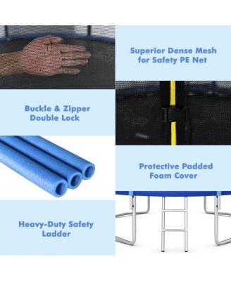 Outdoor Trampoline with Safety Closure Net