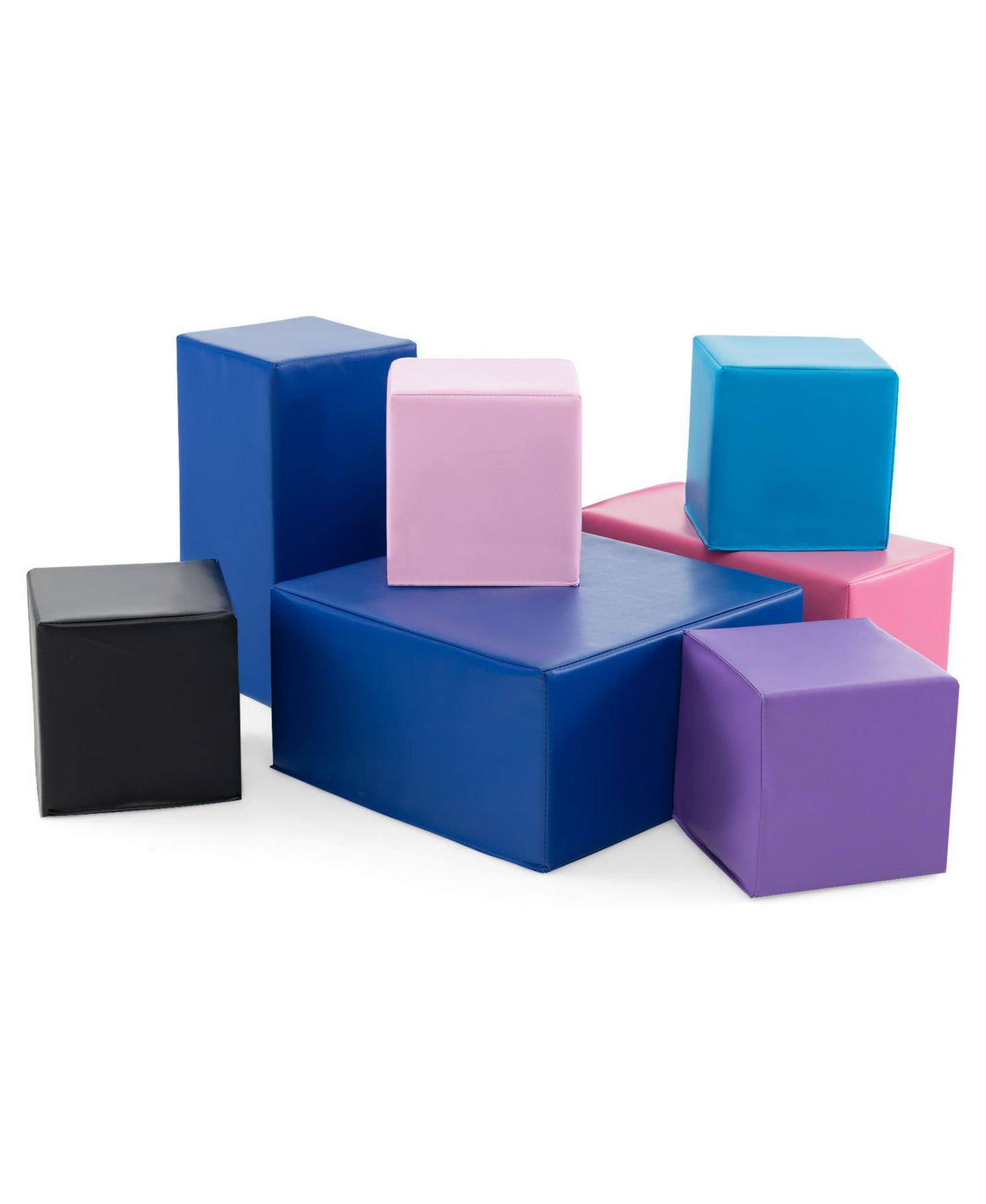 Детский конструктор Mecale Foam Building Blocks 7-Piece Building Set, Ages 1-4 Years, цвет: Синий — фото 9