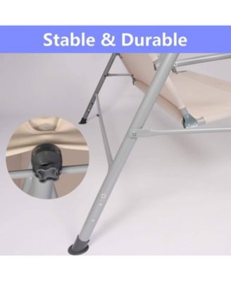 Outdoor Porch Patio Swing Chair with Stand and Waterproof Canopy All Weather Resistant Swing Bench