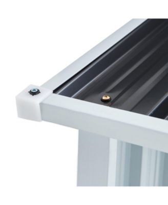 6 ft. W x 3 ft. D Steel Log Storage Shed, Firewood Rack, for Backyard Garden Patio Porch