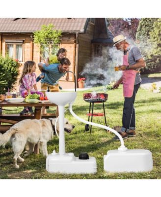 Camping Hand Wash Station Basin Stand with 4.5 Gallon Tank