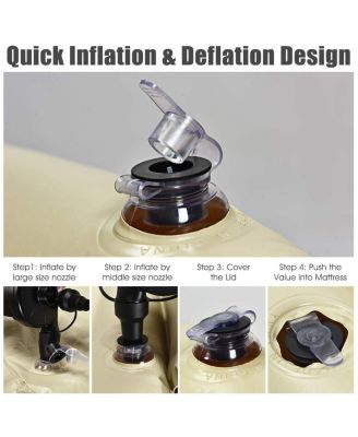 Inflatable SUV Air Backseat Mattress Travel Pad with Pump Camping