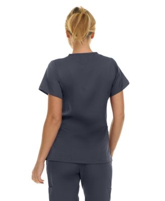 Women's Eleanor 3-Pocket Stretch V-Neck Scrub Top Shocking Pink Medium