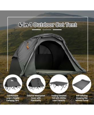 2-Person Outdoor Camping Tent with External Cover