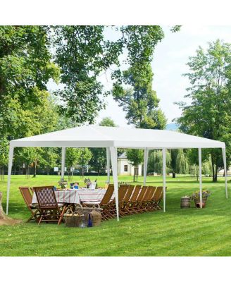 10 x 30 Feet Gazebo Canopy Tent with Connection Stakes and Wind Ropes