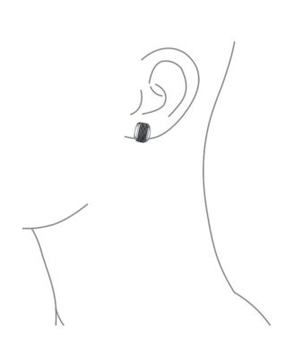 Twisted Cable Chain Clip-On Earrings for Non-Pierced Ears Oxidized Silver Brass